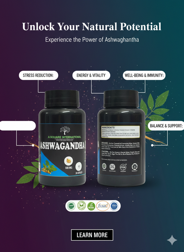 Ashwagandha Capsules -100% Ayurvedic Ingredients